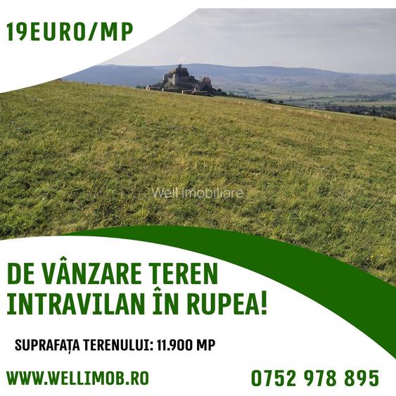 De vânzare teren intravilan în Rupea, în apropierea cetății!