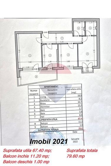 Apartament 3 camere de vânzare | Bloc nou | Parcare | Rahova Salaj