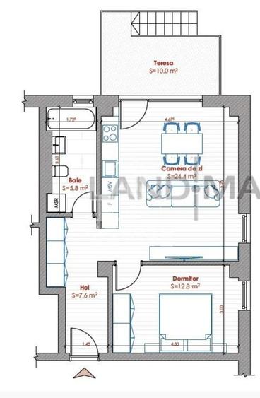 Apartament de vanzare cu 2 camere, terasa si gradina proprie, zona Lipovei