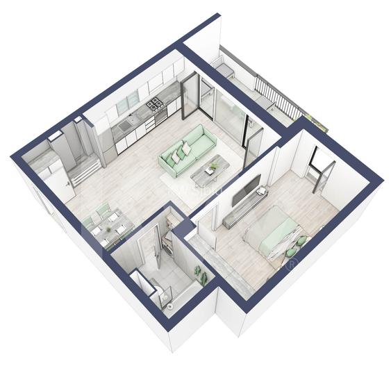 Apartament 2 camere, etaj 3 - 2