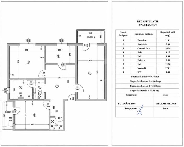 Apartament 3 camere deco, 71 mp, etaj 3, zona BIG-Carrefour