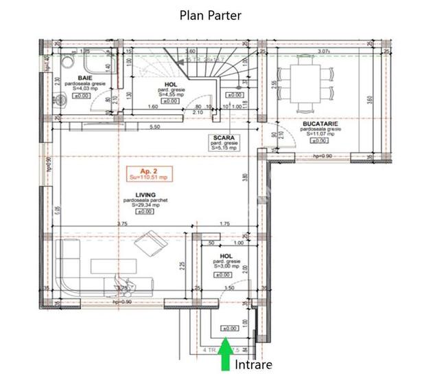 Casa cu 4 camere 2 bai curte de 50 mp zona Calea Cisnadiei Sibiu