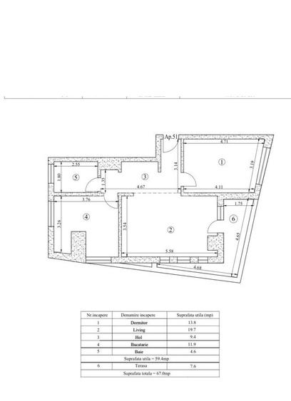 Tatarasi-Lidl-2 Camere  67mp-bloc nou intabulat - 7