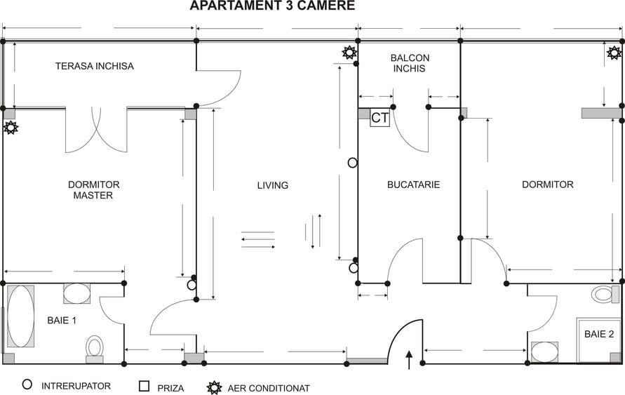 Mamaia, central, 3 camere decomandate lux, 130 mp