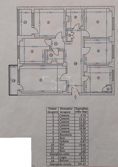 4 camere Chișinău decomandat,centrală,et. 5,an 1981,105 mp