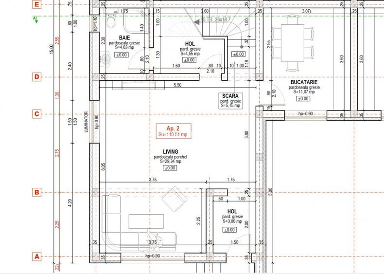 Casa tip Cvadruplex 110 mp teren 60mp cartier Arhitectilor