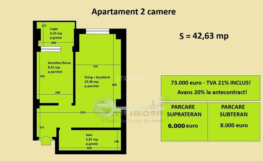 Apartament 2 camere Cug Valea Adanca, bloc nou, cartier rezidential - 2