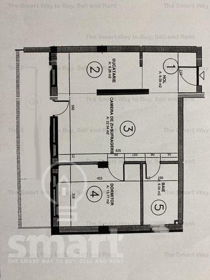 Apartament 2 camere 59mp+ terasa complex rezidential Borhanci