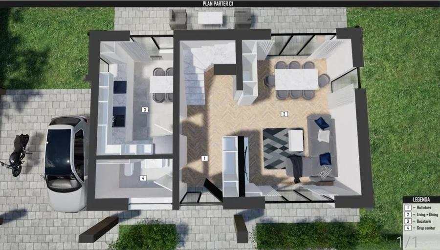 Casă individuală pasivă nZEB de vânzare în Florești, ansamblu exclusivisT