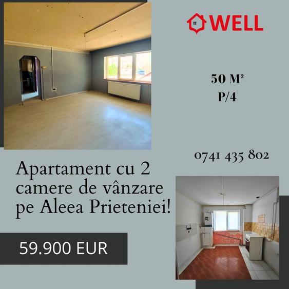 Apartament cu 2 camere de vânzare în Sfântu Gheorghe, pe Aleea Prieteniei!