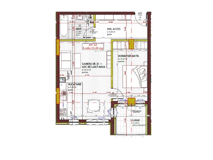 Apartament 2 camere Floresti, str. Tineretului - 6
