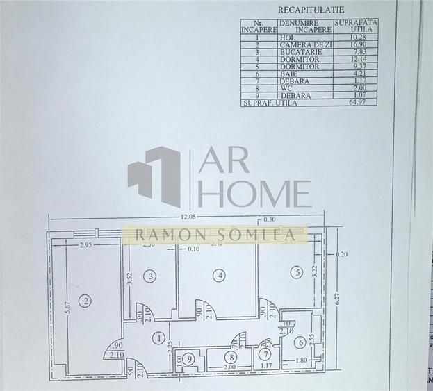 Apartament 3 camere, decomandat, ultracentral, Ploiesti