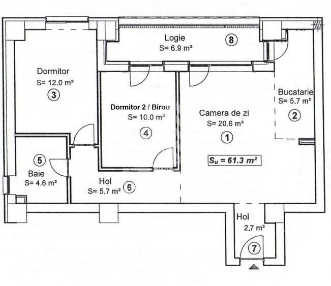 Apartament cu 3 camere,complet mobilat si utilat,zona Centrala