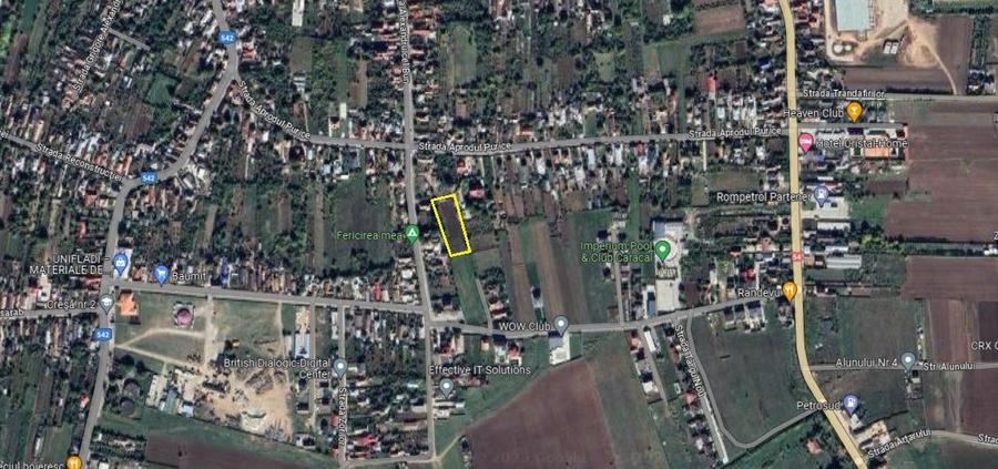 Teren intravilan Caracal / Str. Targu Nou, 3.032 mp, 13 EUR / mp, comision 0%