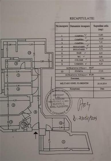 Vanzare apartament/birou 5 camere Icoanei