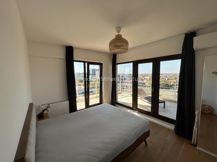 Penthouse 80 mp in Pipera — vedere panoramica si balcon de 36 mp jur imprejur - 14