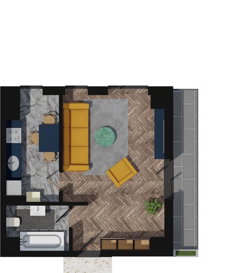 Apartament de vanzare 1 camera– 46,47 m2- INTABULAT cu MUTARE IMEDIATA!