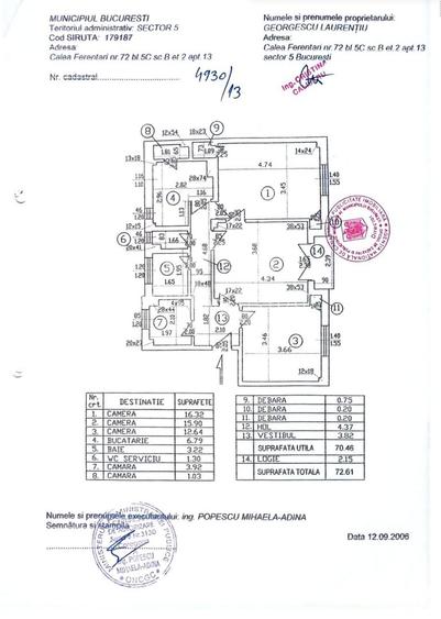 Apartament 3 camere decomandat – Calea Ferentari nr. 72 - 1