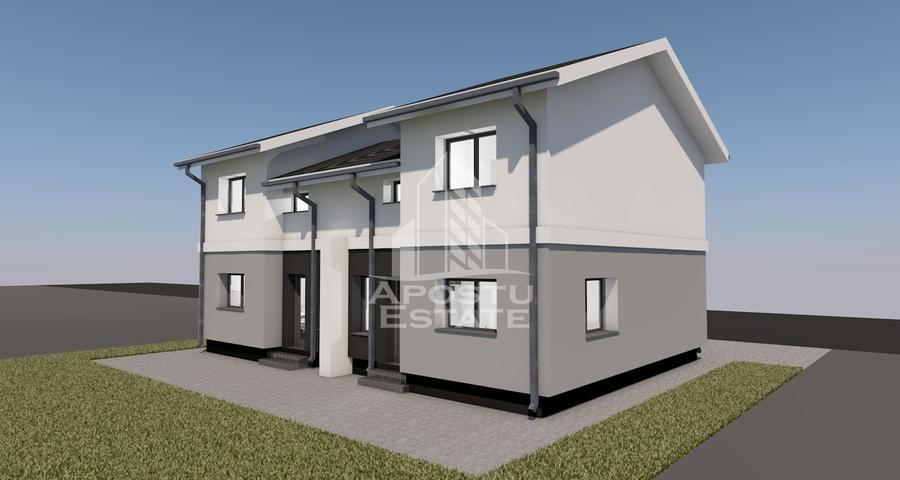 Jumatate de duplex,4 camere si 2 bai,Giarmata la stadiul de proiect