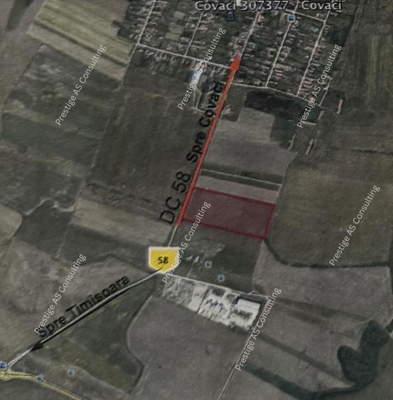 Teren industrial/comercial cu PUZ aprobat – 30.000 mp – Covaci, Timis | POT 50%