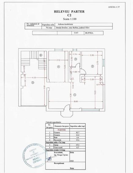 CENTRAL Buftea, langa Palatul Stirbey, vila S+P+E la pret de apartament - 2