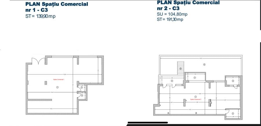 SPAȚII COMERCIALE DE VÂNZARE ȘI ÎNCHIRIERE – DE LA 30 MP LA 2.300 MP