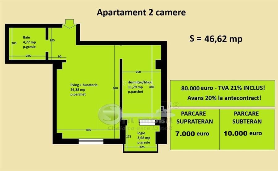 Apartament 2 camere Cug Valea Adanca, bloc nou, cartier rezidential - 2