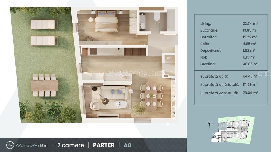 MAISON MATEI: Locuieste discret in centru I GRADINA 46 mp- langa p-ta Sf. Ștefan - 5