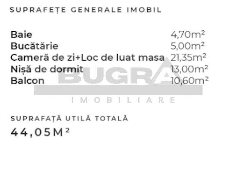 Apartament 2 camere, 44 mp, semifinisat, zona Autogara Beta