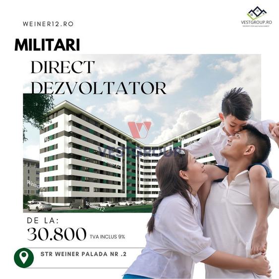 Garsoniere Direct Dezvoltator Proiect Weiner2 Militari TVA 21% inclus VestGroup