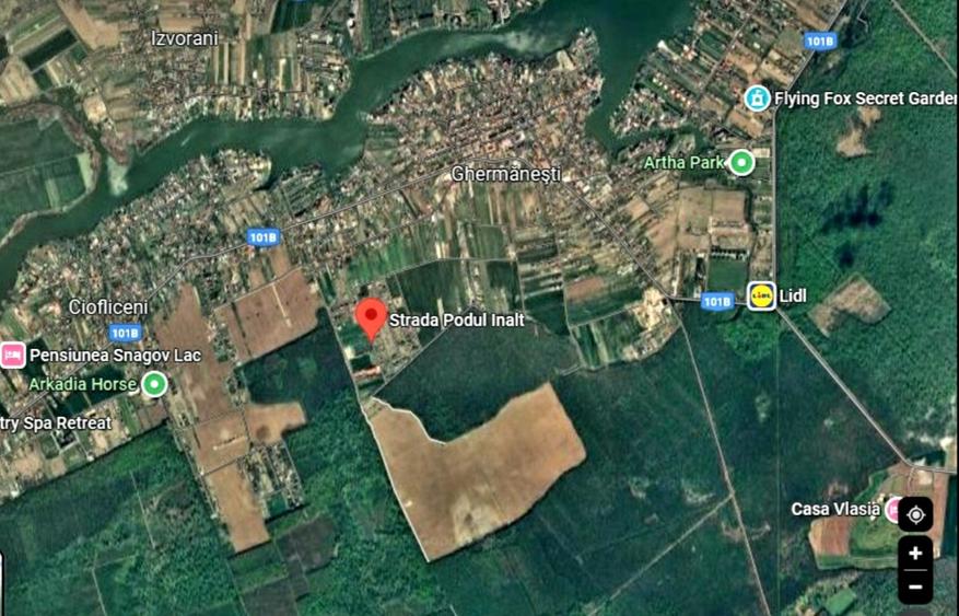 Vanzare 1875 mp teren Snagov, langa padure, zona superba, toate utilitatile