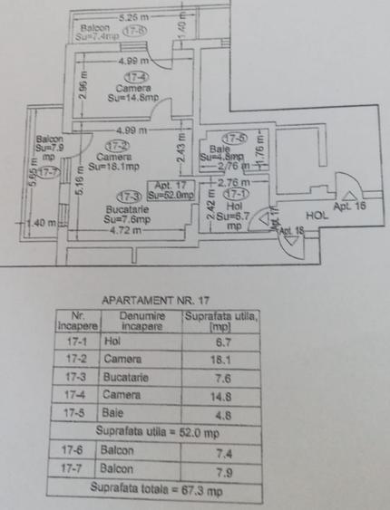 Exclusivitate!Com0%Apartament 2 cam 52mp+2balc 15mp etaj2/4 in Sannicoara,Estimo