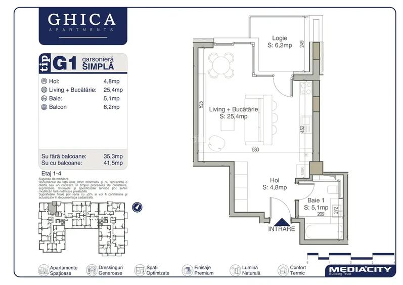 Garsonieră în ansamblu nou, Ghica Apartments - faza ll - 6