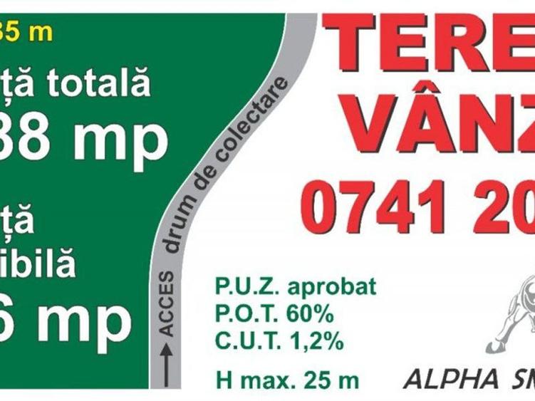 Teren cu PUZ - Calea Aradului la sosea cu toate ulitatile !