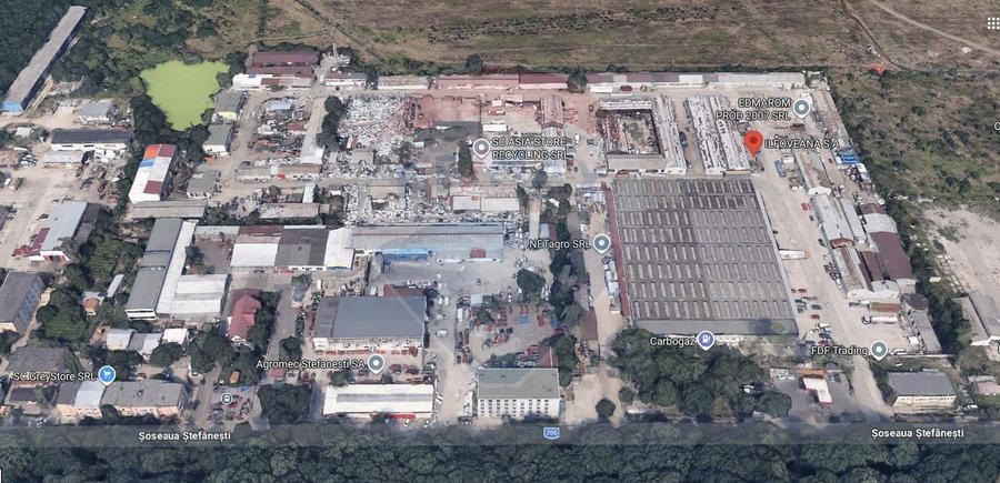 Hala + platforma betonata 600mp, Stefanesti langa centura