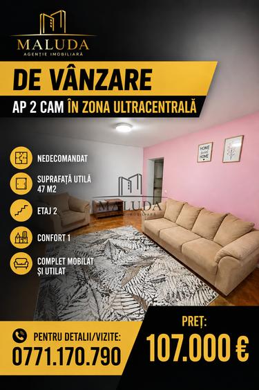 Ap. 2 cam. ultracentral de vanzare pe str.Calea Bucuresti
