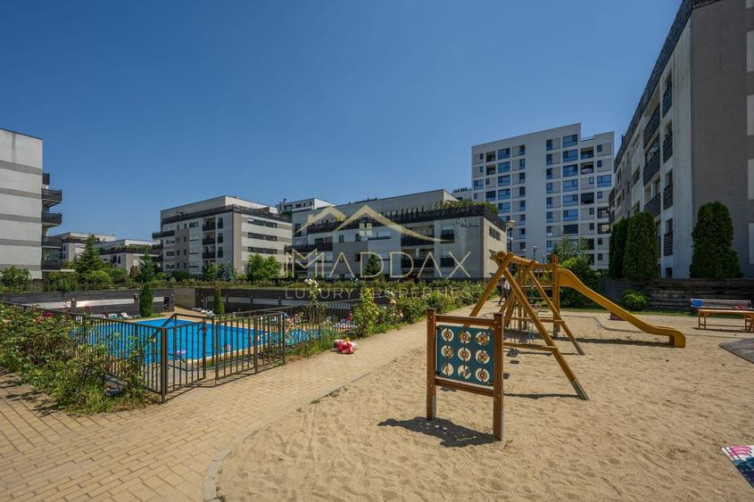 3 Camere | 77 mp Utili | Boxă Inclusă | Piscină & Fitness | Lângă Pădurea Băneas