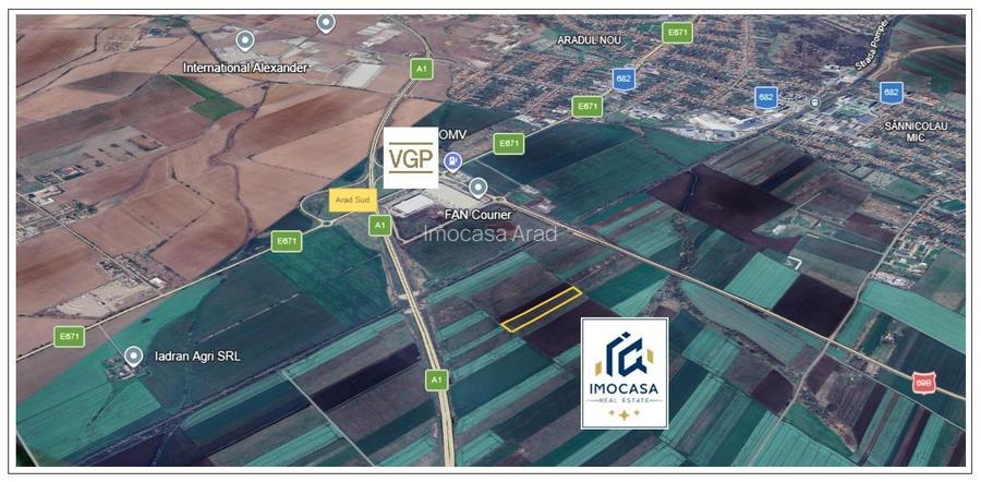 De vânzare Teren Extravilan arabil, 2ha comasat, Arad sud A1 - 3