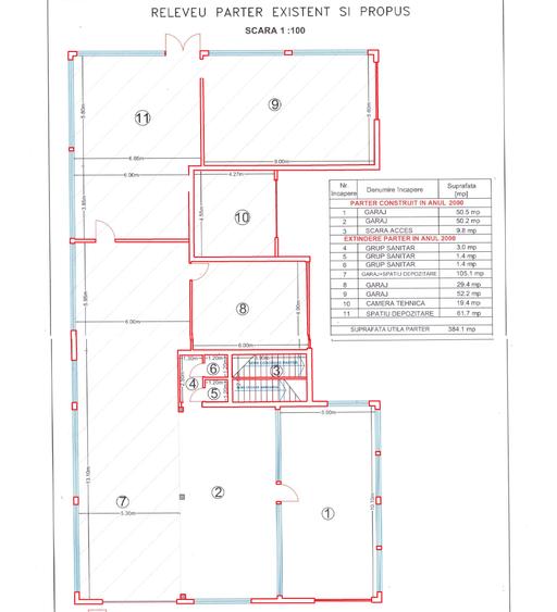 Cladire sp.com.+ hale + birouri, P+E+M, Su=780 mp, T=914 mp, Zahana