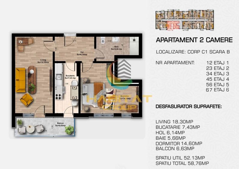 Apartament 2 camere Popesti Leordeni, zona metrou Berceni.