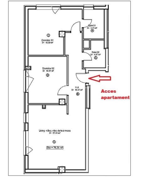 Apartament 3 camere + parcare - Vivalia Complexul Studentesc - 1