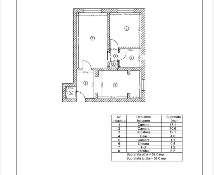 Apartament 2 camere de vânzare Crângași