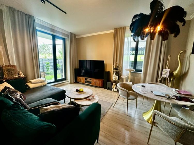 Apartament 2 camere cu gradina de 80 mp/ parcare in Baneasa -Cartier Greenfield