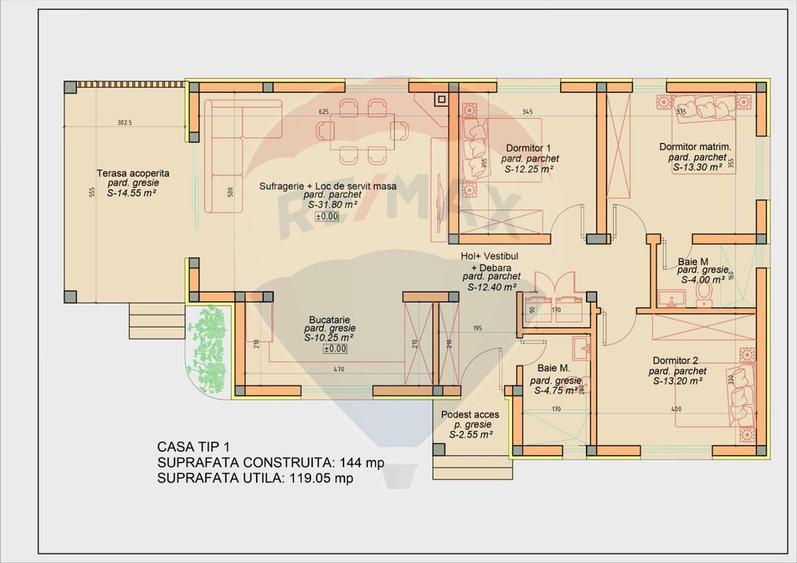 Casă noua de vânzare in SASAR cu 4 camere, 2 bai si 500 m2 teren.