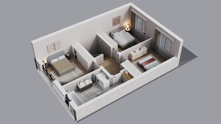 Duplex 1/2 - P+1+M, 160 mpU+terasa, 3 bai, 290 mpT - VANZATOR p. fiz, COMISION 0