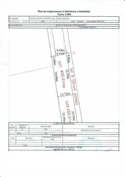 Teren Intravilan 450mp Str Mesteacanuui - 1