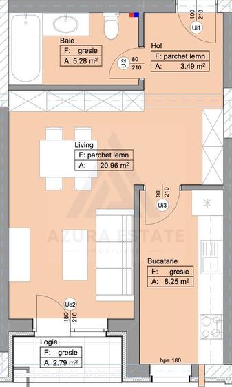 Studio 41 mp bucatarie inchisa balcon si parcare privata in Selimbar