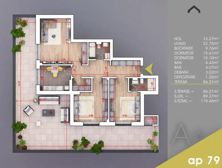 Apartament 3 Camere Cu Terasa | Sector 3 | Dezvoltator Comision 0
