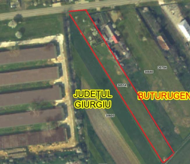 Com. Buturugeni, sat Posta, stradal DJ 412A, intravilan, 2720 mp
