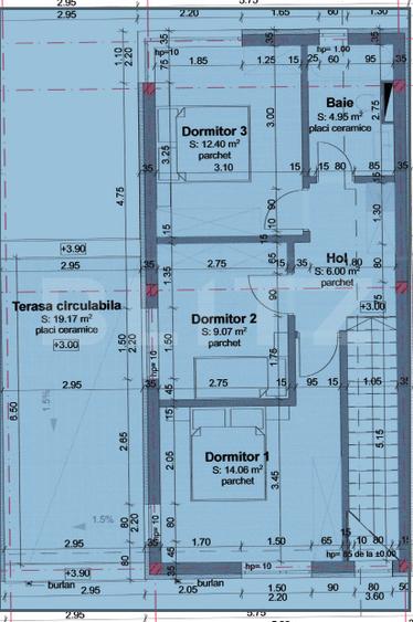 Casa individuala 4 camere, 111.23 mp, 56.95 mp gradina, zona Porii
